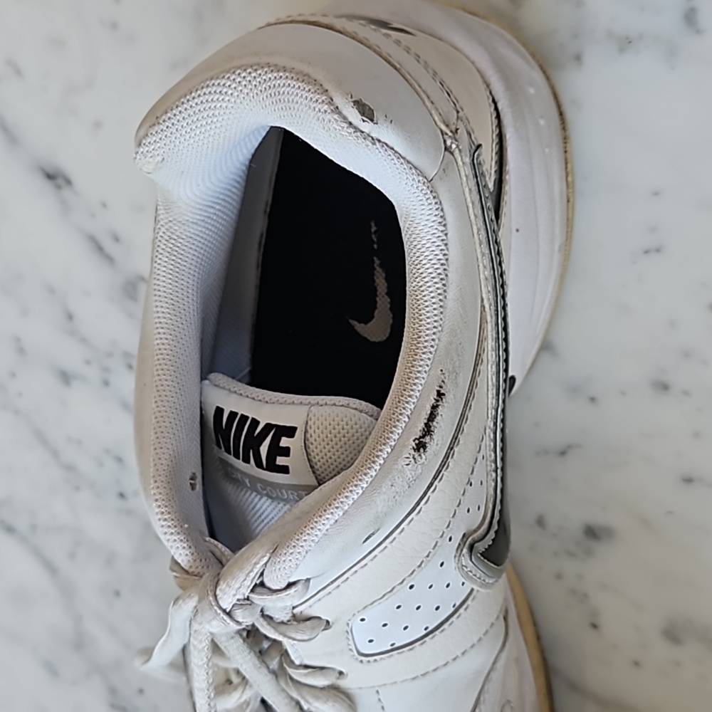 Nike Men's White City Court Leather Tennis Shoes 9.5 - Picture 7 of 9